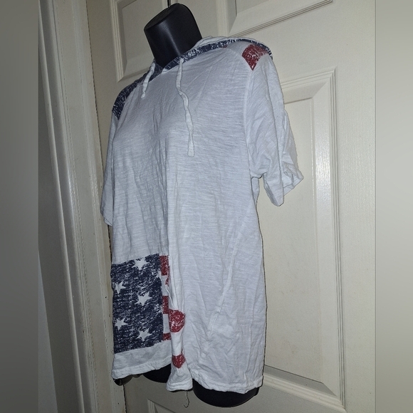 Free planet hooded T-shirt stars and stripes size large - Picture 3 of 5